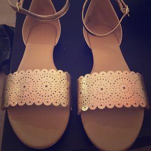 Gold Lasercut Sandals